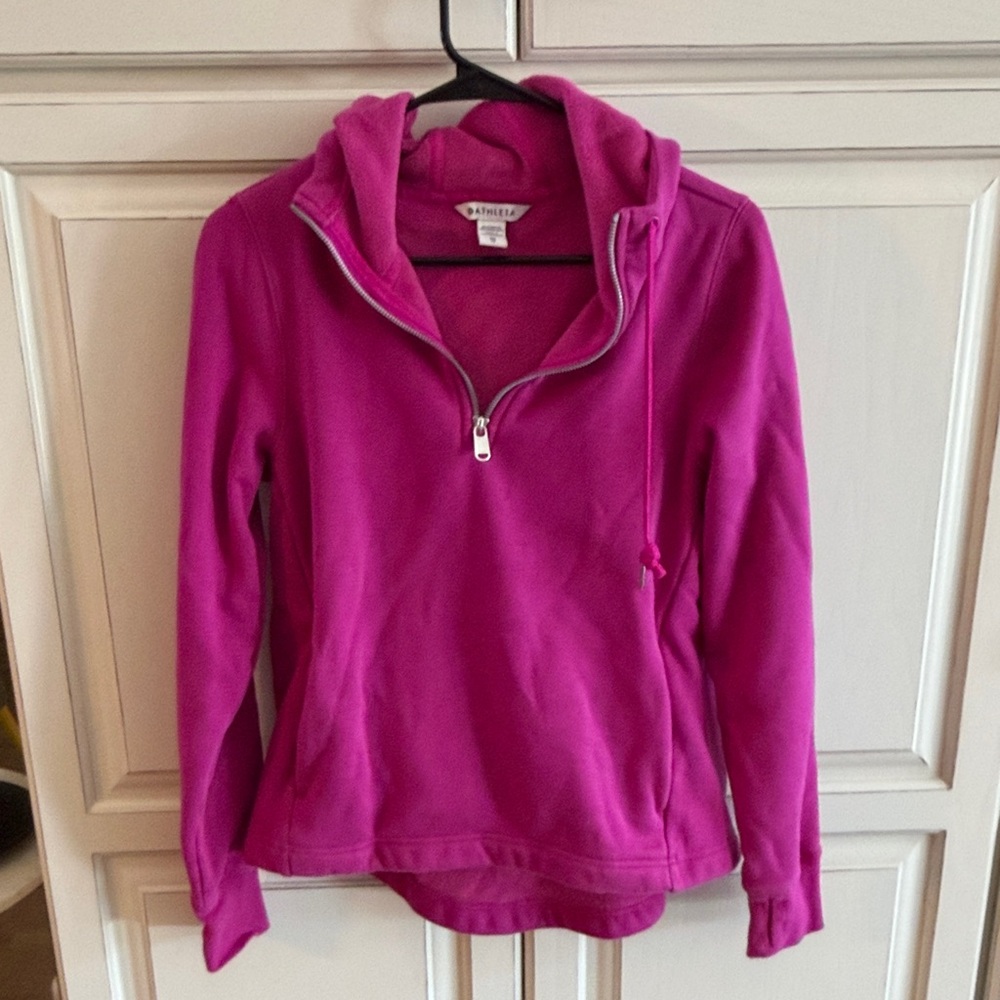 Athleta Fuchsia Quarter-Zip Hoodie